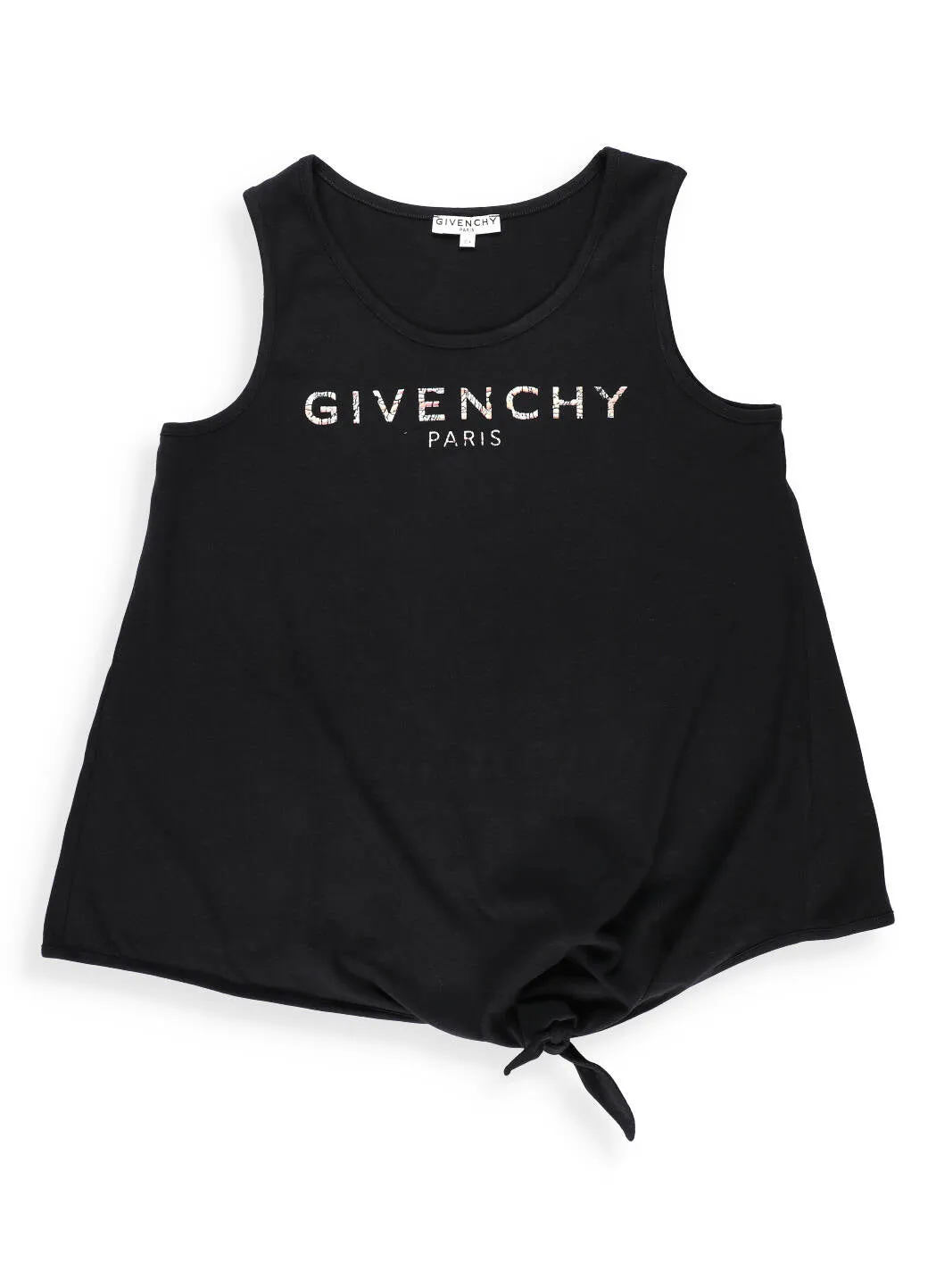 Givenchy Kids Metallic Logo Print Tank Top