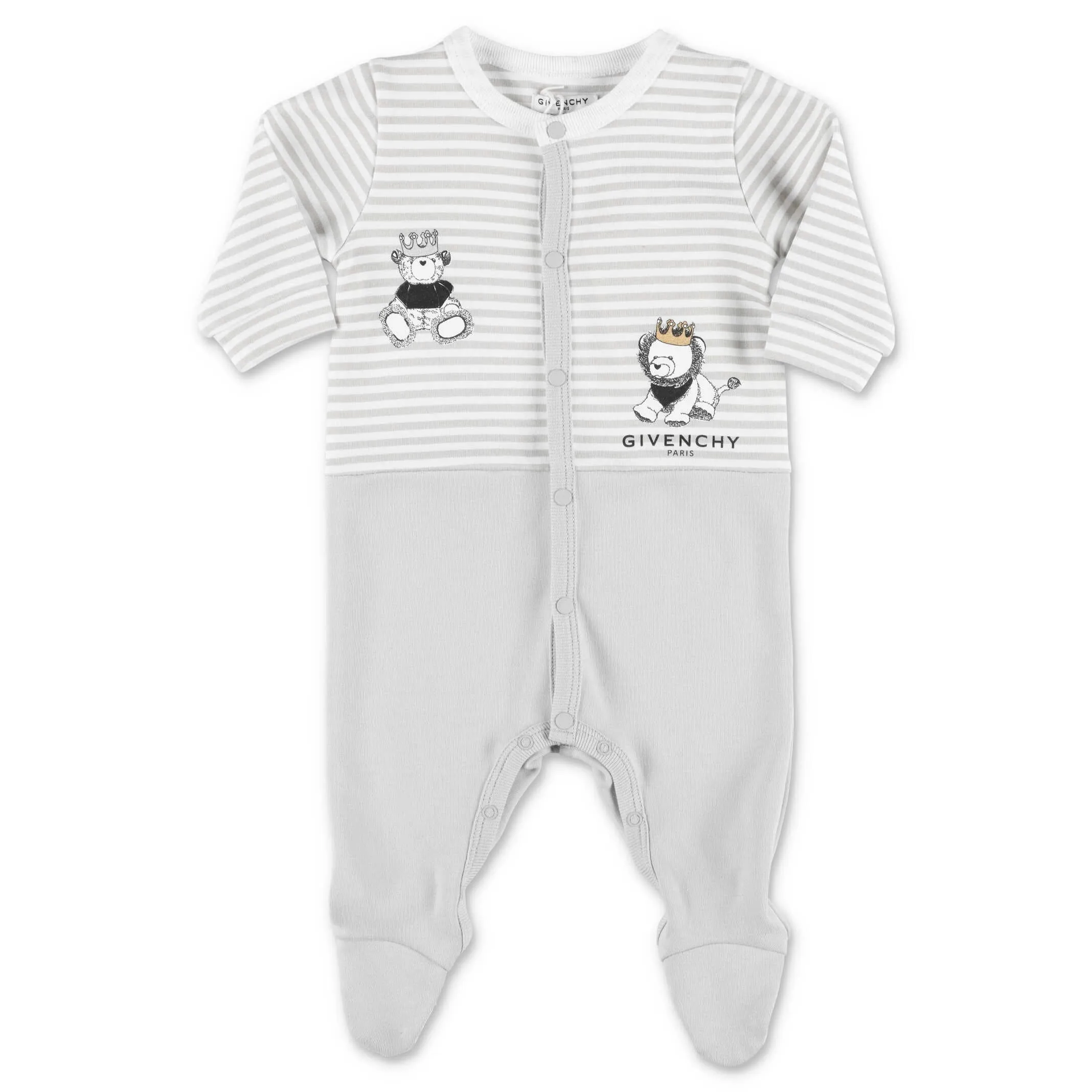 Givenchy Kids Striped Animal Print Babygrow Set