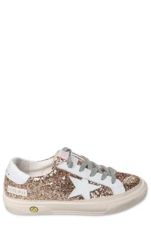 Golden Goose Kids May Glitter Sneakers