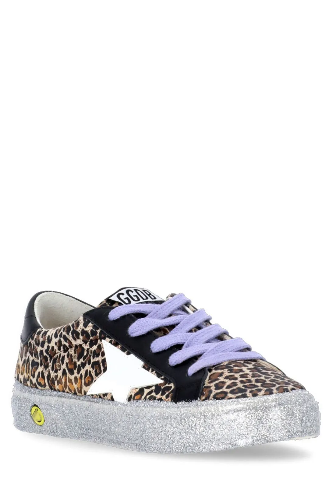 Golden Goose Kids May Leopard Print Sneakers