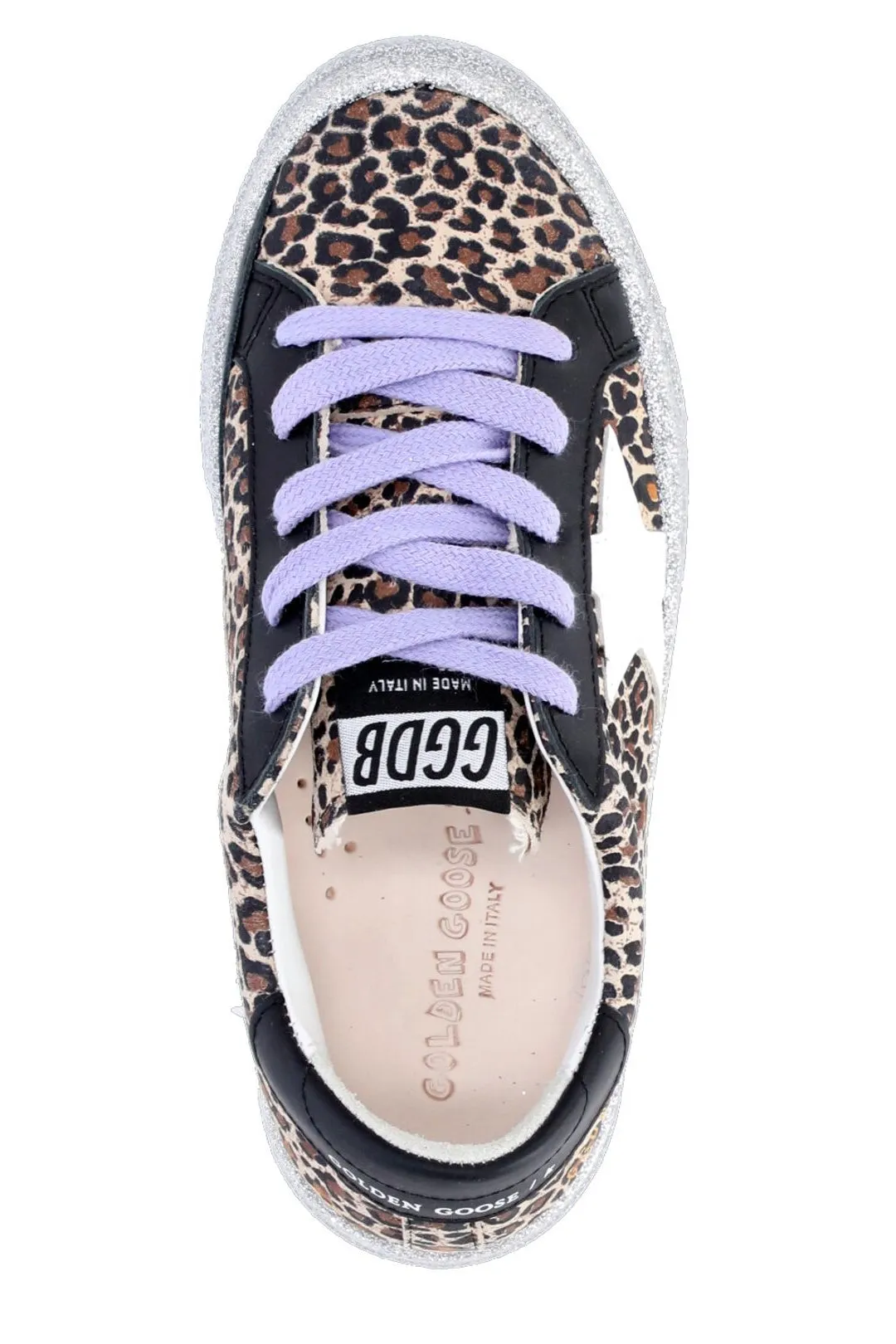 Golden Goose Kids May Leopard Print Sneakers