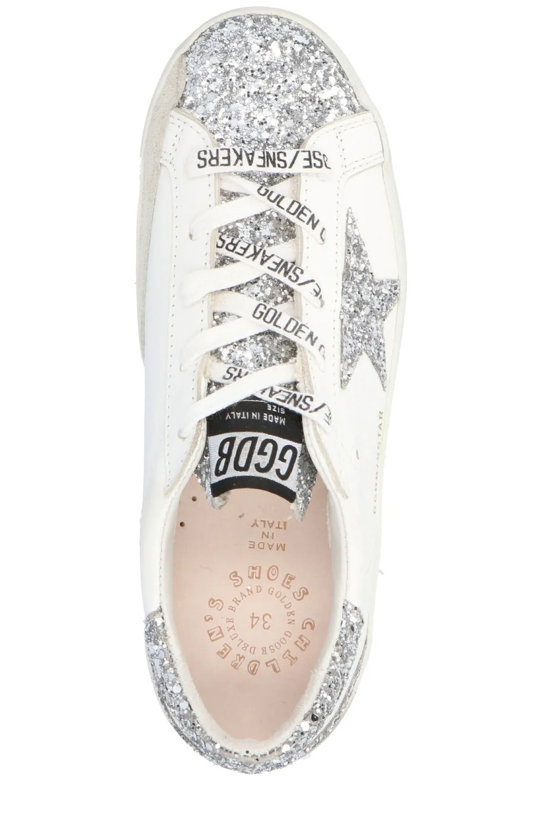 Golden Goose Kids Superstar Glitter Panel Sneakers