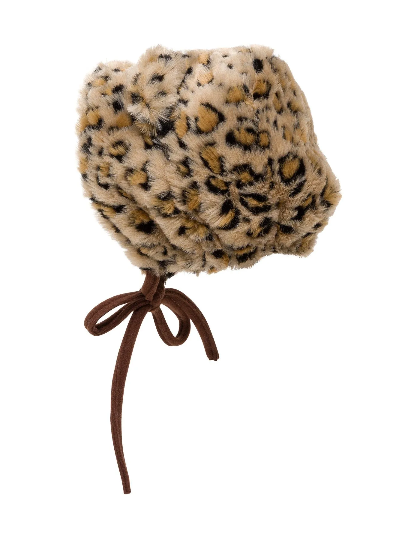 Grevi Leopard Print Ear Detailed Hat