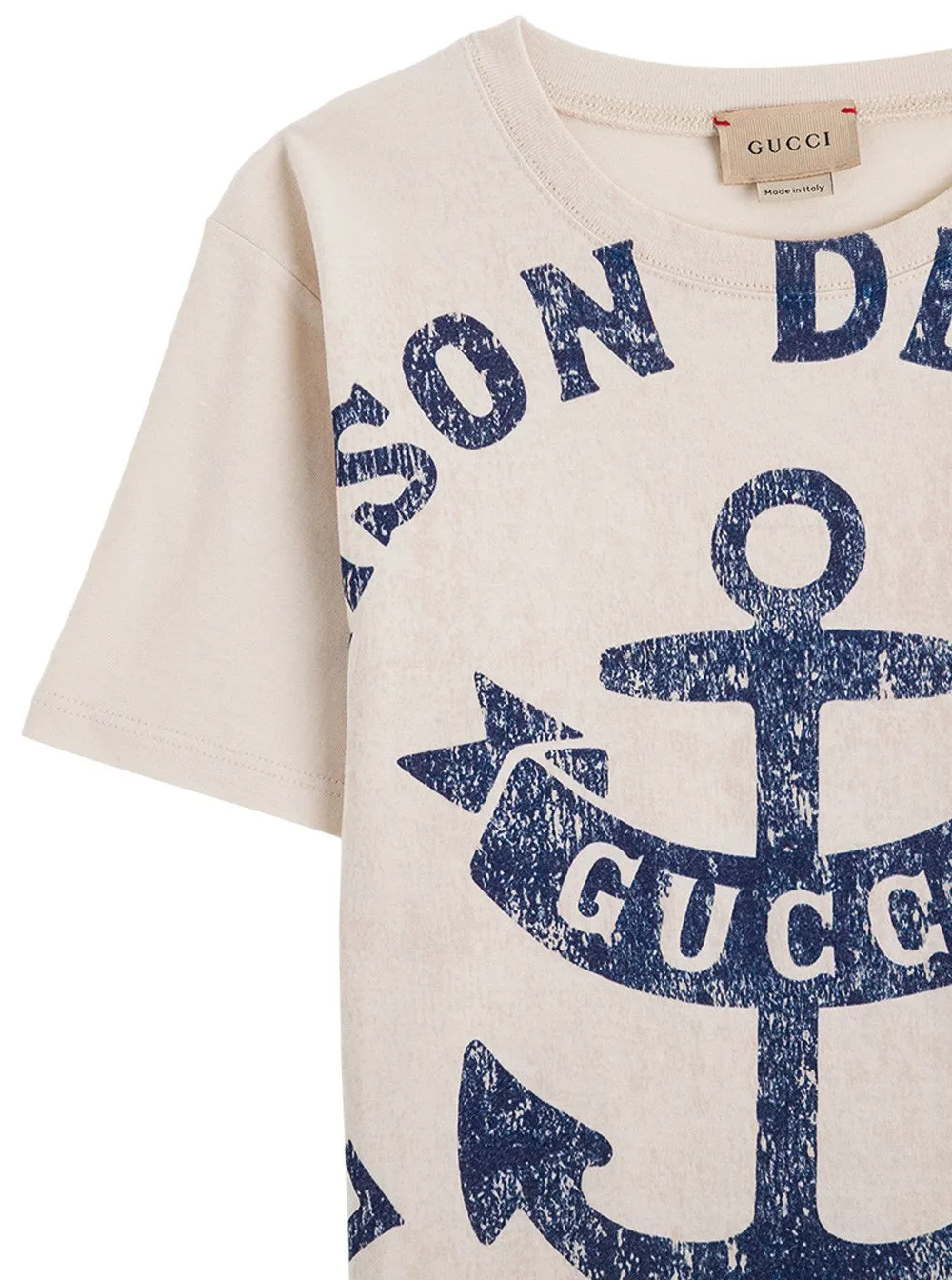 Gucci Kids Anchor Print T-Shirt
