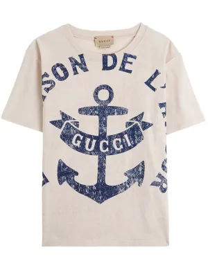 Gucci Kids Anchor Print T-Shirt