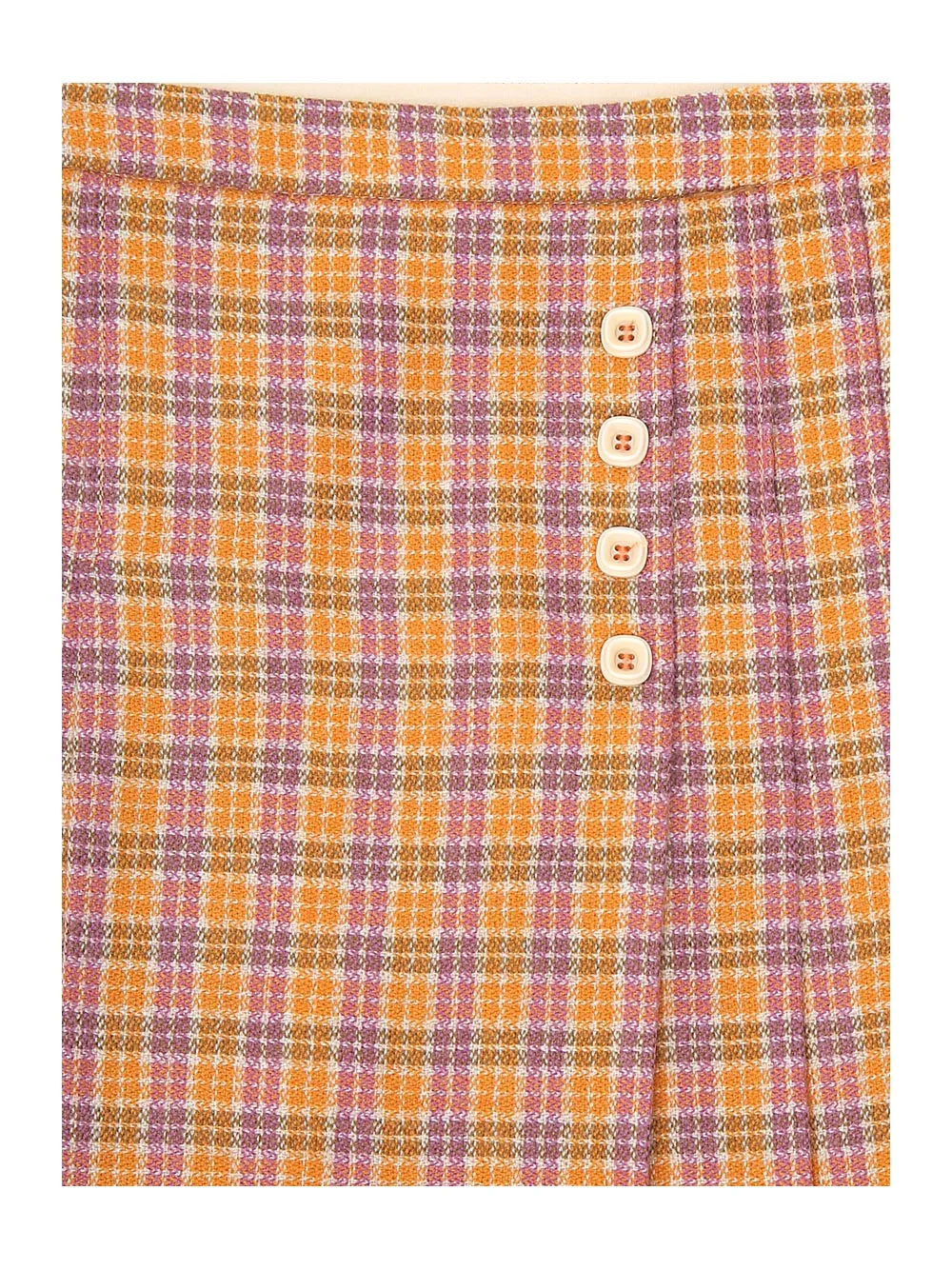 Gucci Kids Checked Logo Patch Skirt