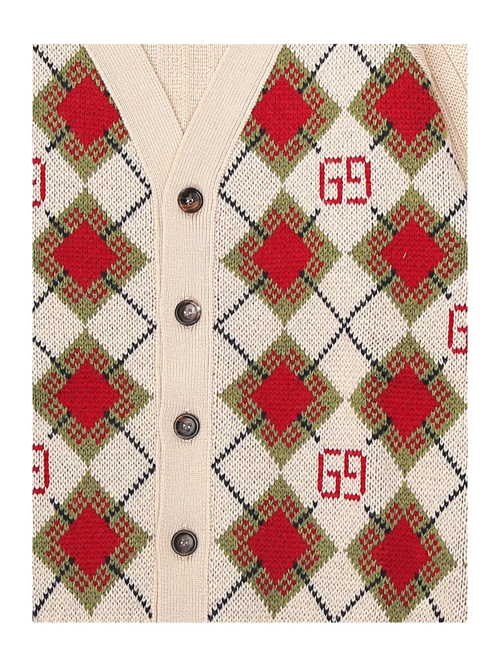 Gucci Kids GG Argyle Cardigan