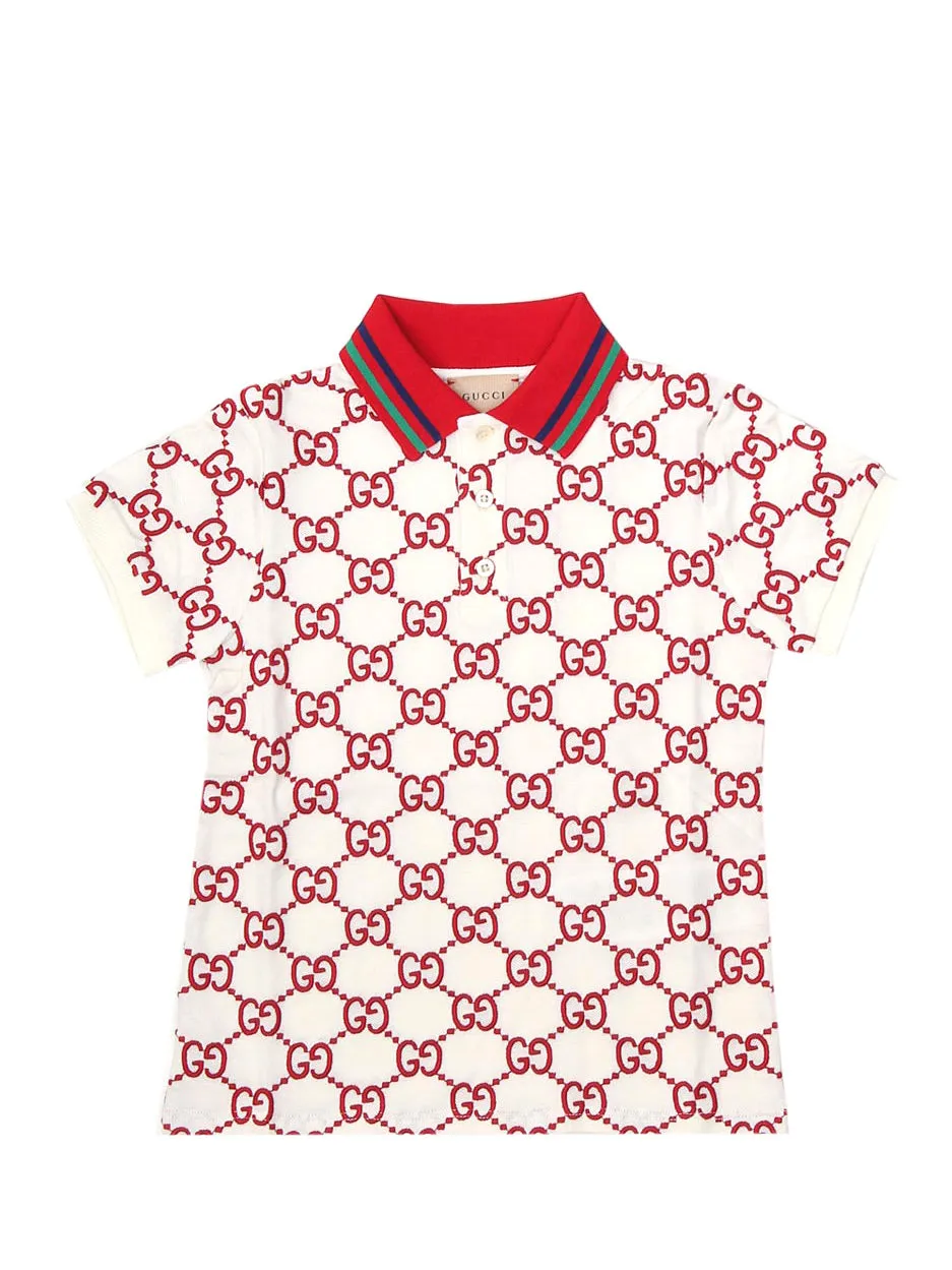 Gucci Kids GG Motif Polo Shirt