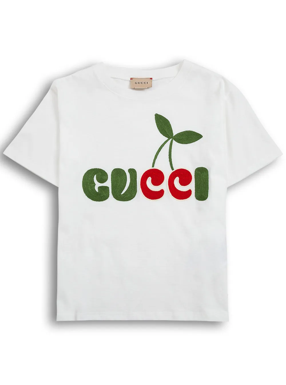 Gucci Kids Logo Cherry Print T-Shirt