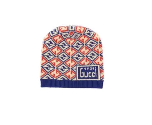 Gucci Kids Logo Intarsia Knit Beanie