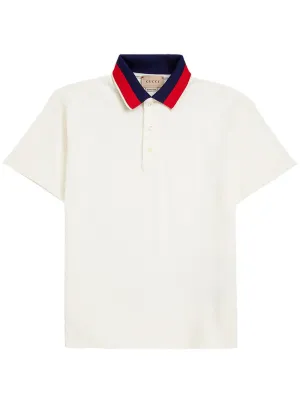 Gucci Kids Logo Jacquard Collar Polo Shirt