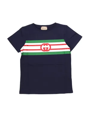 Gucci Kids Logo Print Crewneck T-Shirt