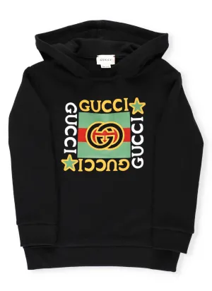 Gucci Kids Logo Printed Hoodie