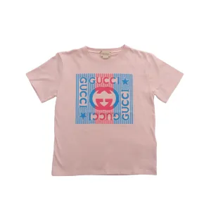 Gucci Kids Logo Printed Short-Sleeved T-Shirt
