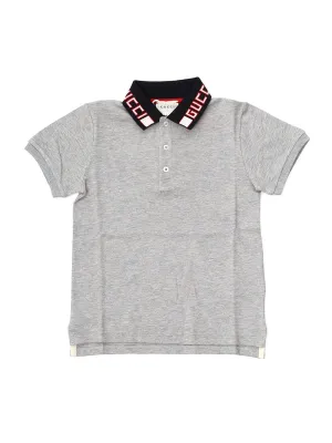 Gucci Kids Logo Stripe Polo Shirt
