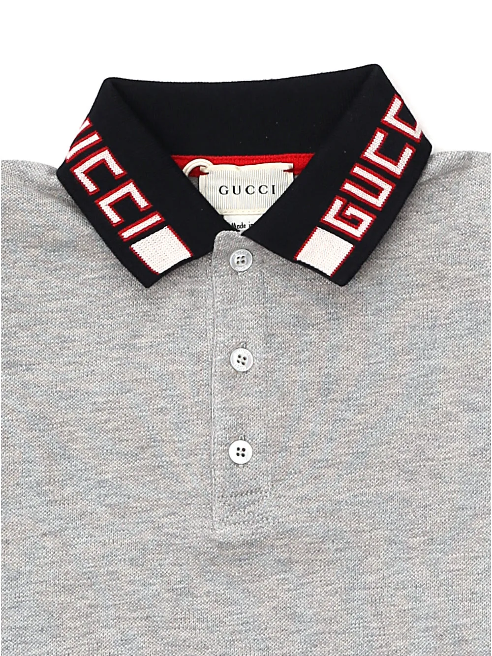 Gucci Kids Logo Stripe Polo Shirt