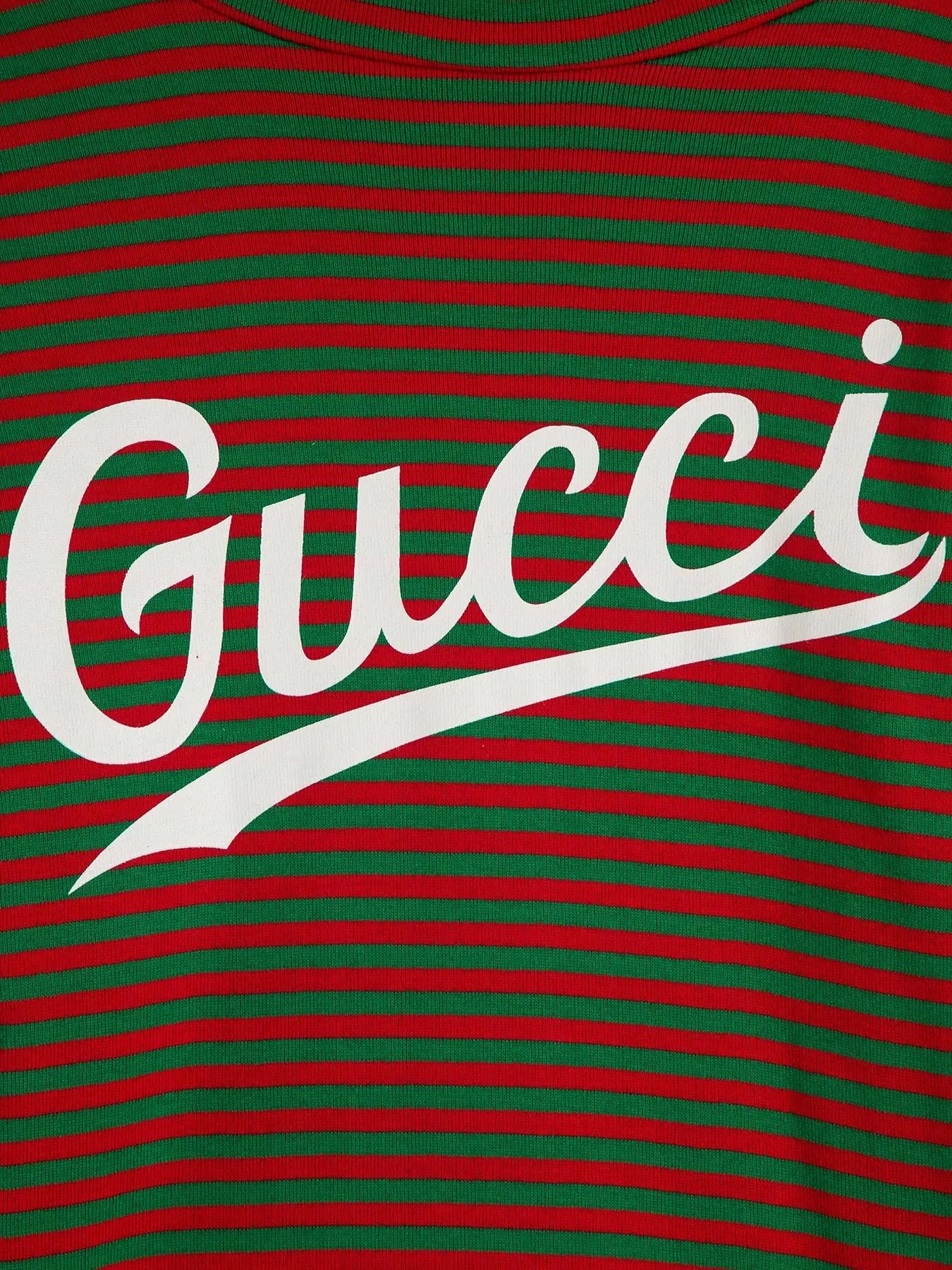 Gucci Kids Logo Striped Long-Sleeve Top