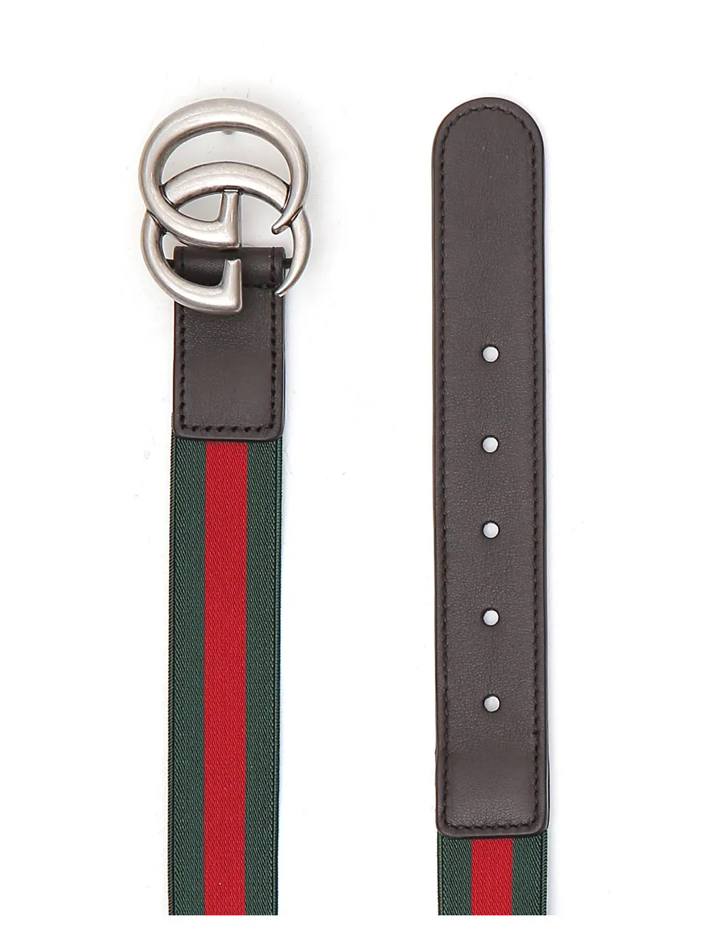 Gucci Kids Web Double G Buckle Belt