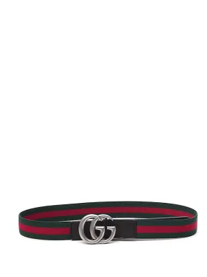 Gucci Kids Web Double G Buckle Belt