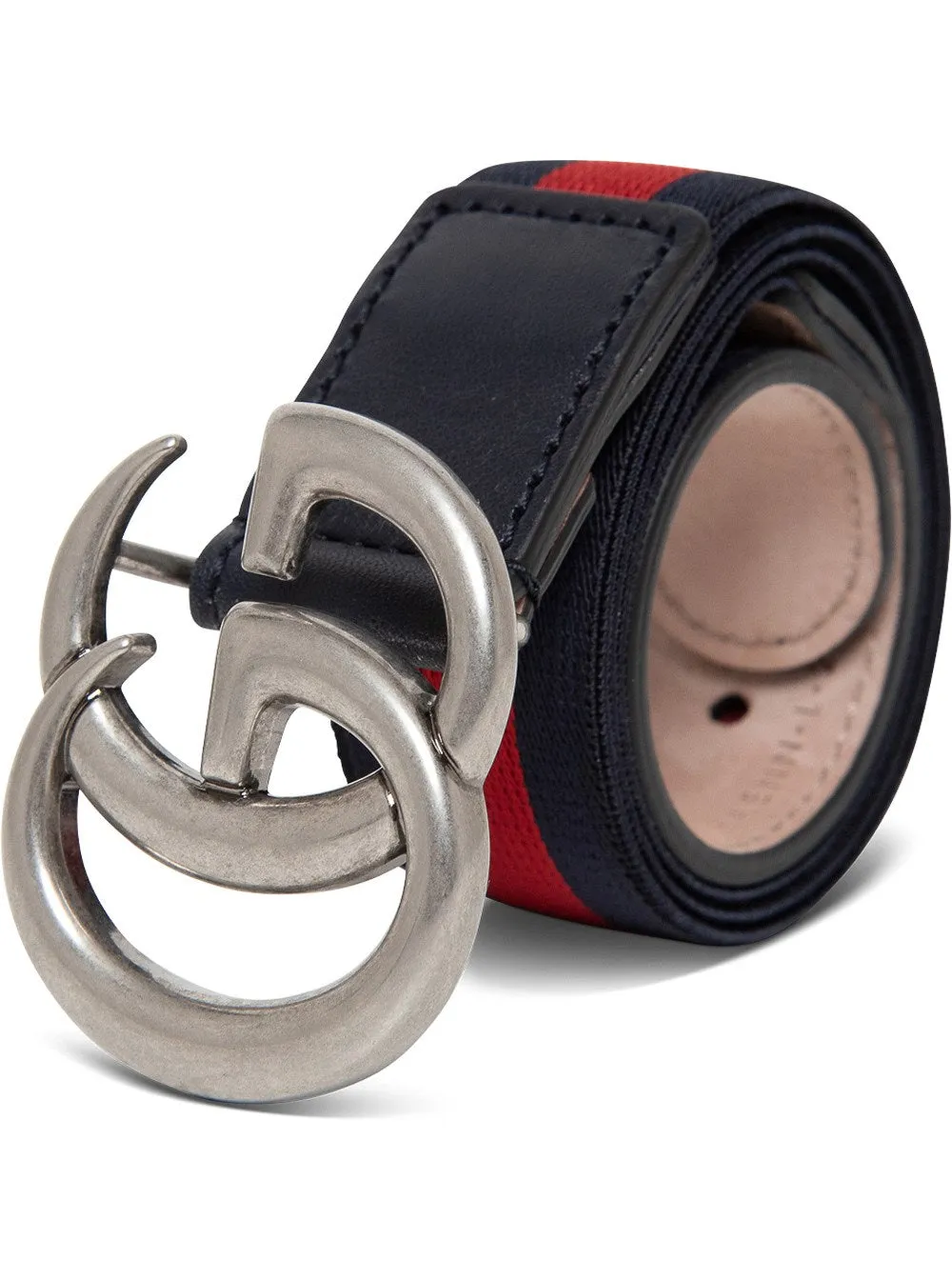 Gucci Kids Web Double G Buckle Belt