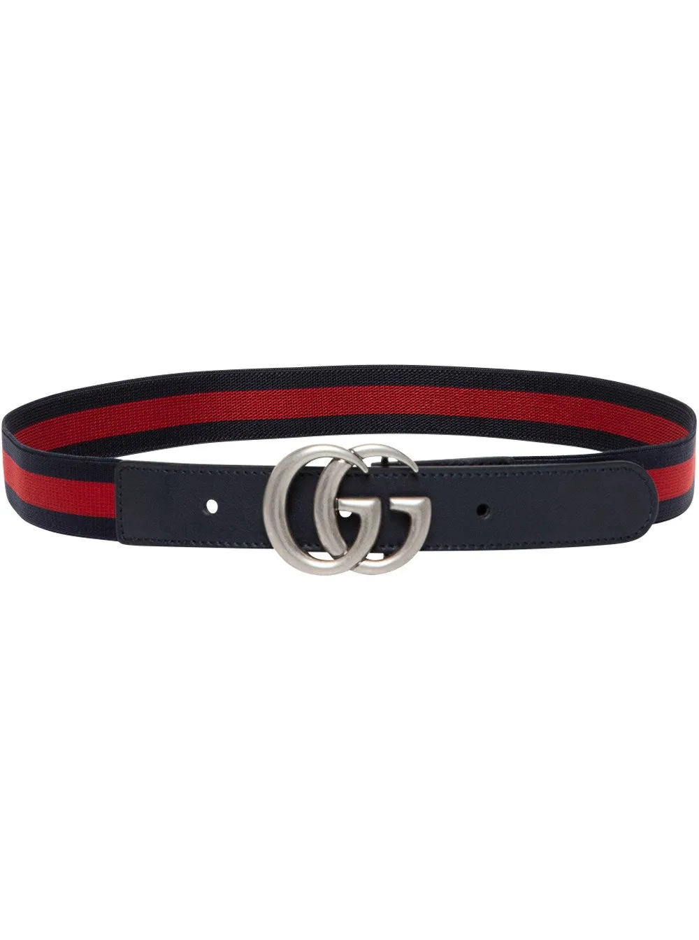 Gucci Kids Web Double G Buckle Belt