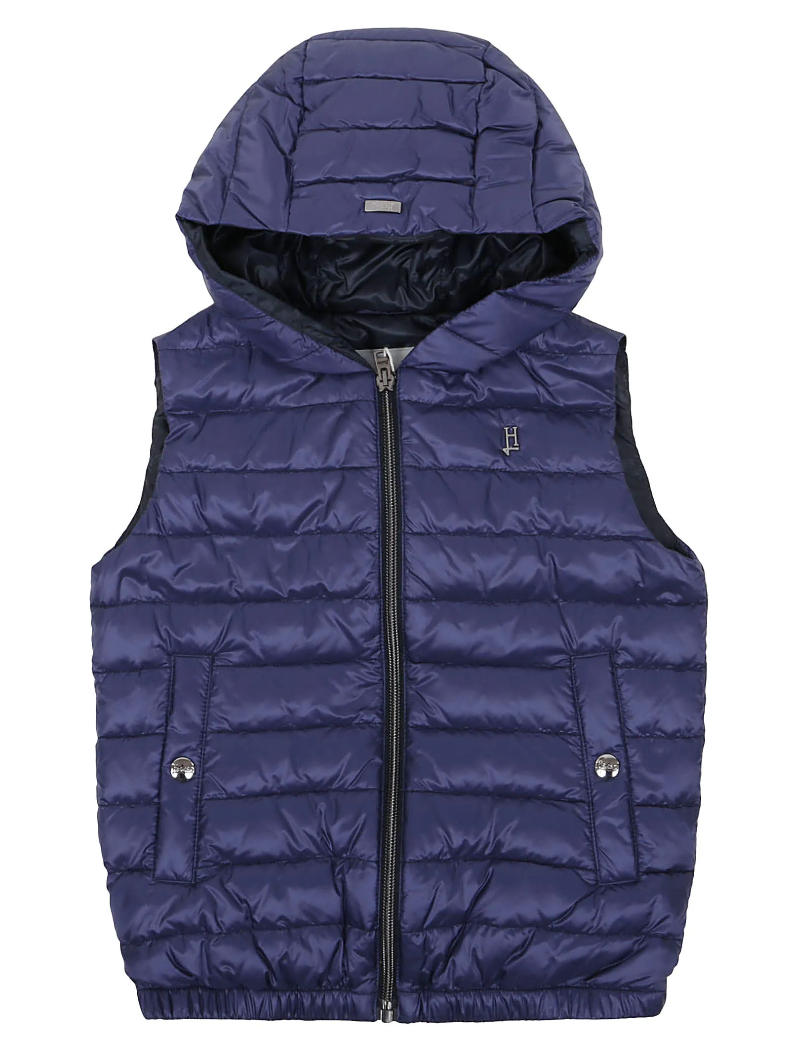 Herno Kids Logo Plaque Quilted Gilet