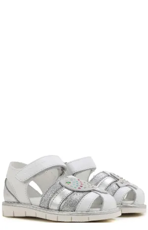Hogan Kids Glittered Flat Sandals