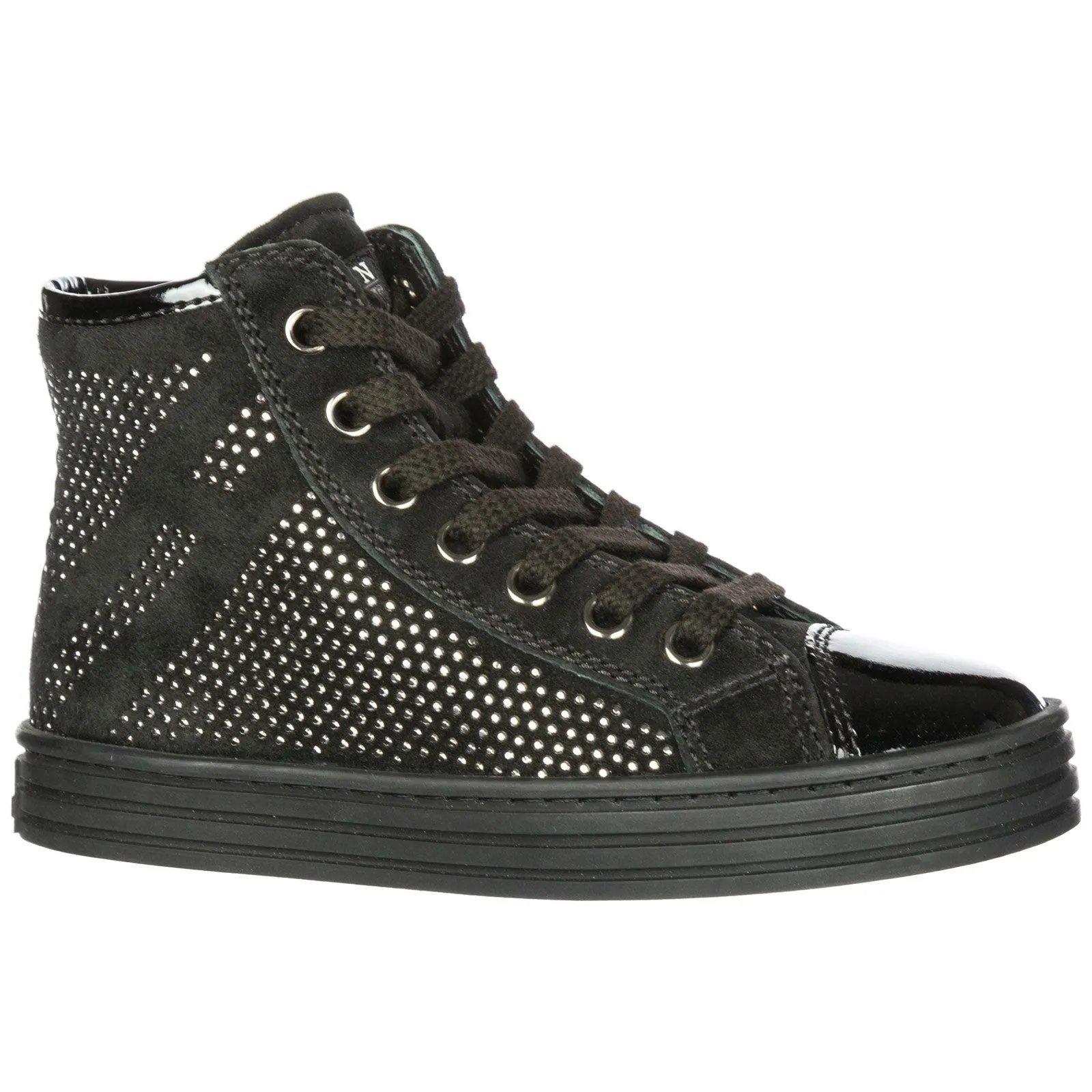 Hogan Kids Lace-Up High-Top Boots