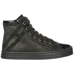 Hogan Kids Lace-Up High-Top Boots