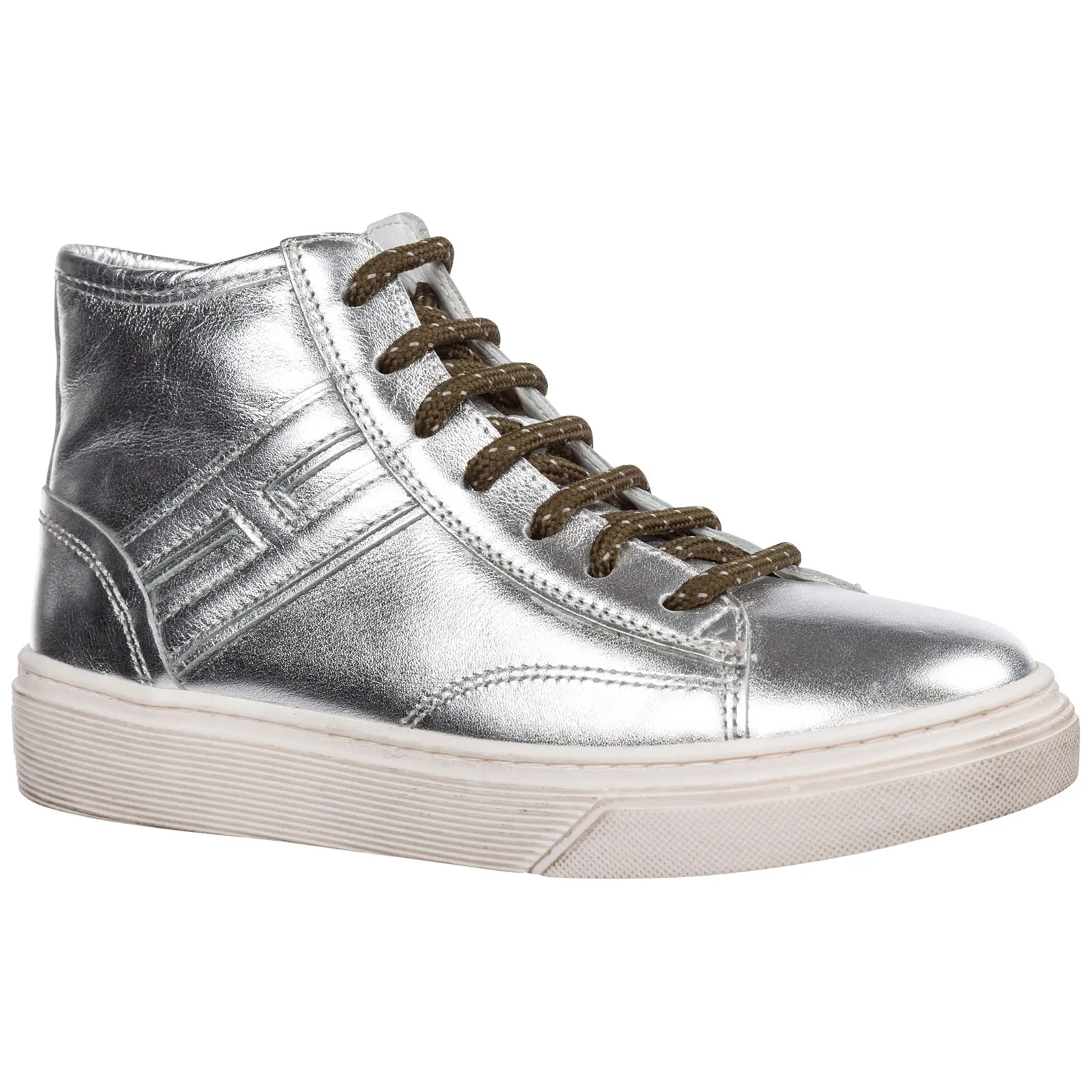 Hogan Kids Lace-Up High-Top Sneakers