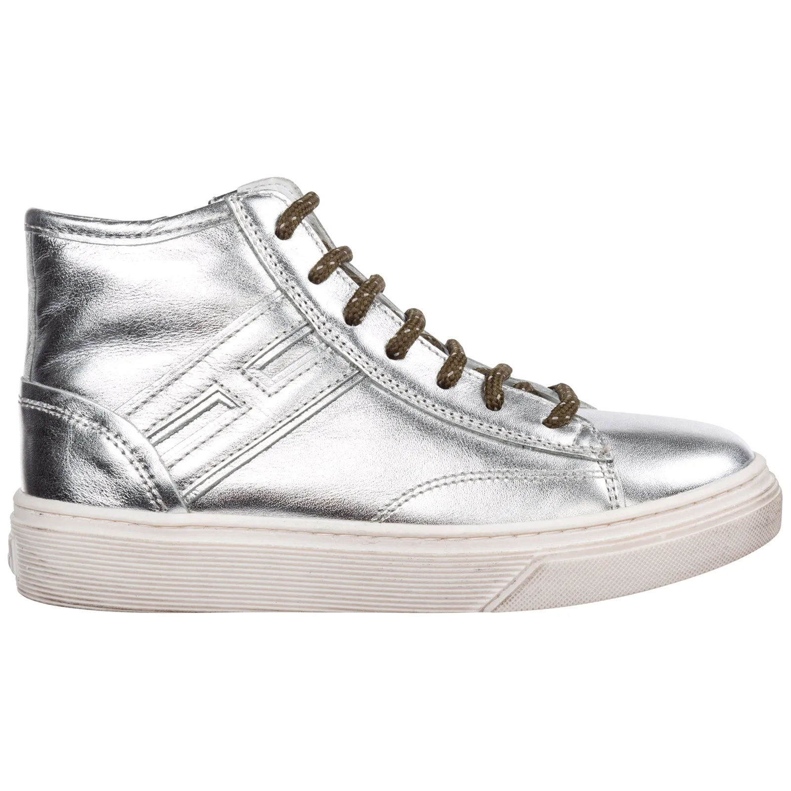 Hogan Kids Lace-Up High-Top Sneakers