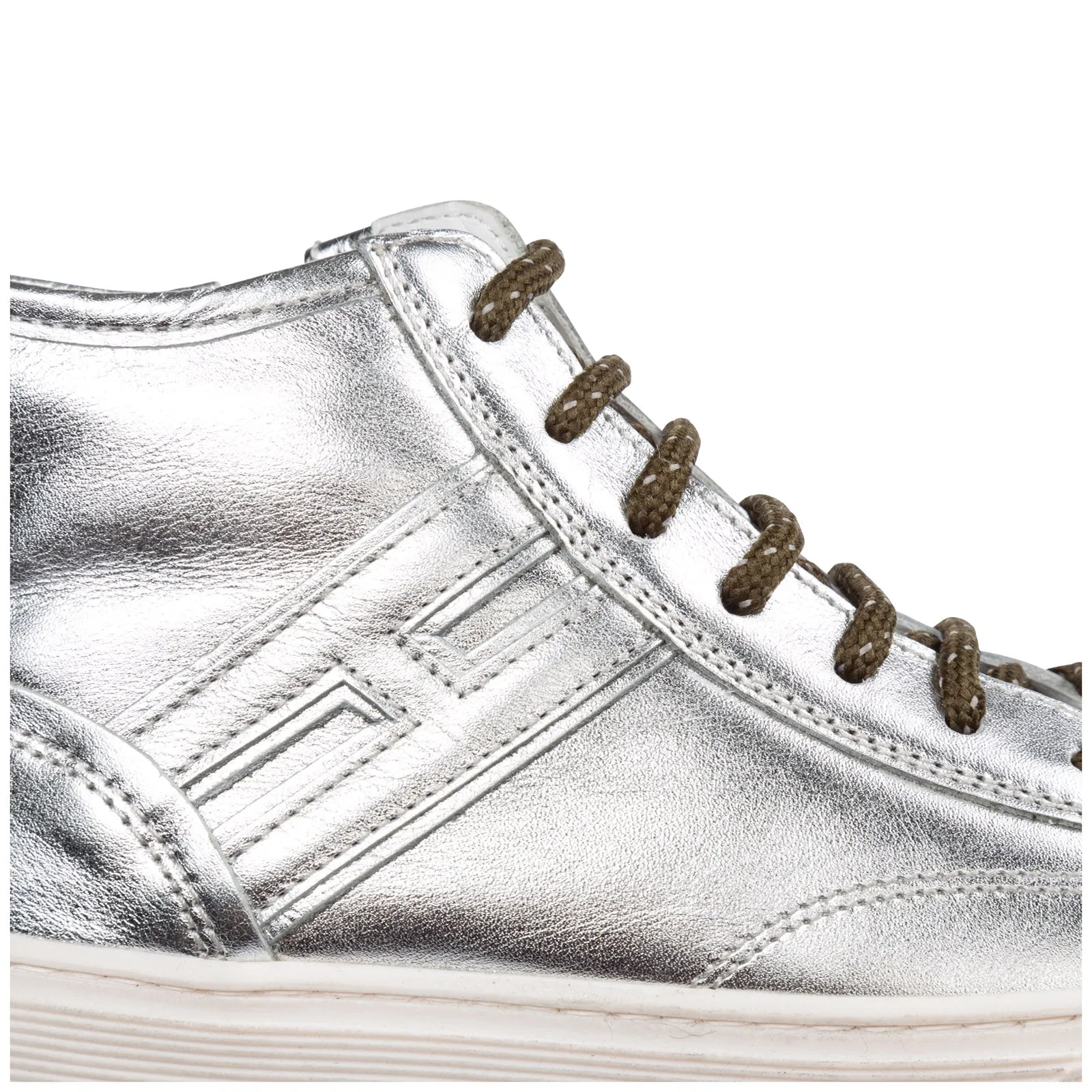 Hogan Kids Lace-Up High-Top Sneakers