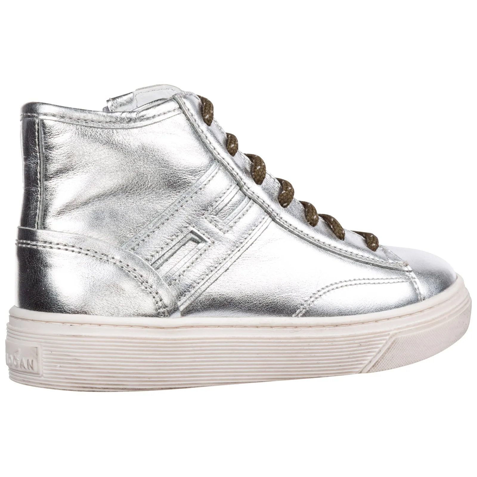 Hogan Kids Lace-Up High-Top Sneakers
