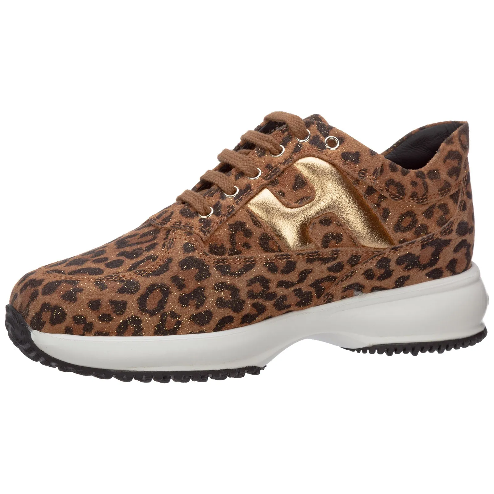 Hogan Kids Leopard Print Sneakers