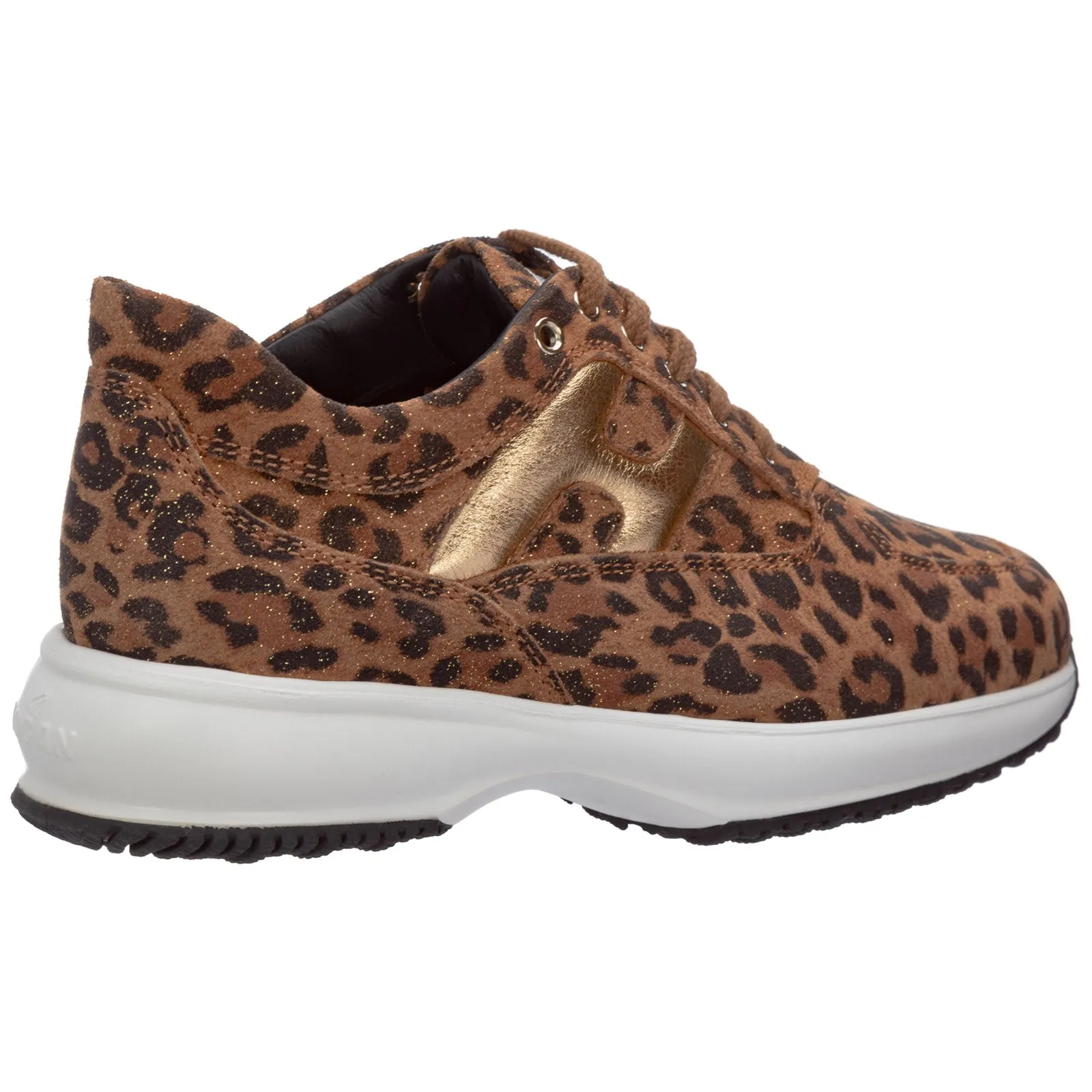 Hogan Kids Leopard Print Sneakers