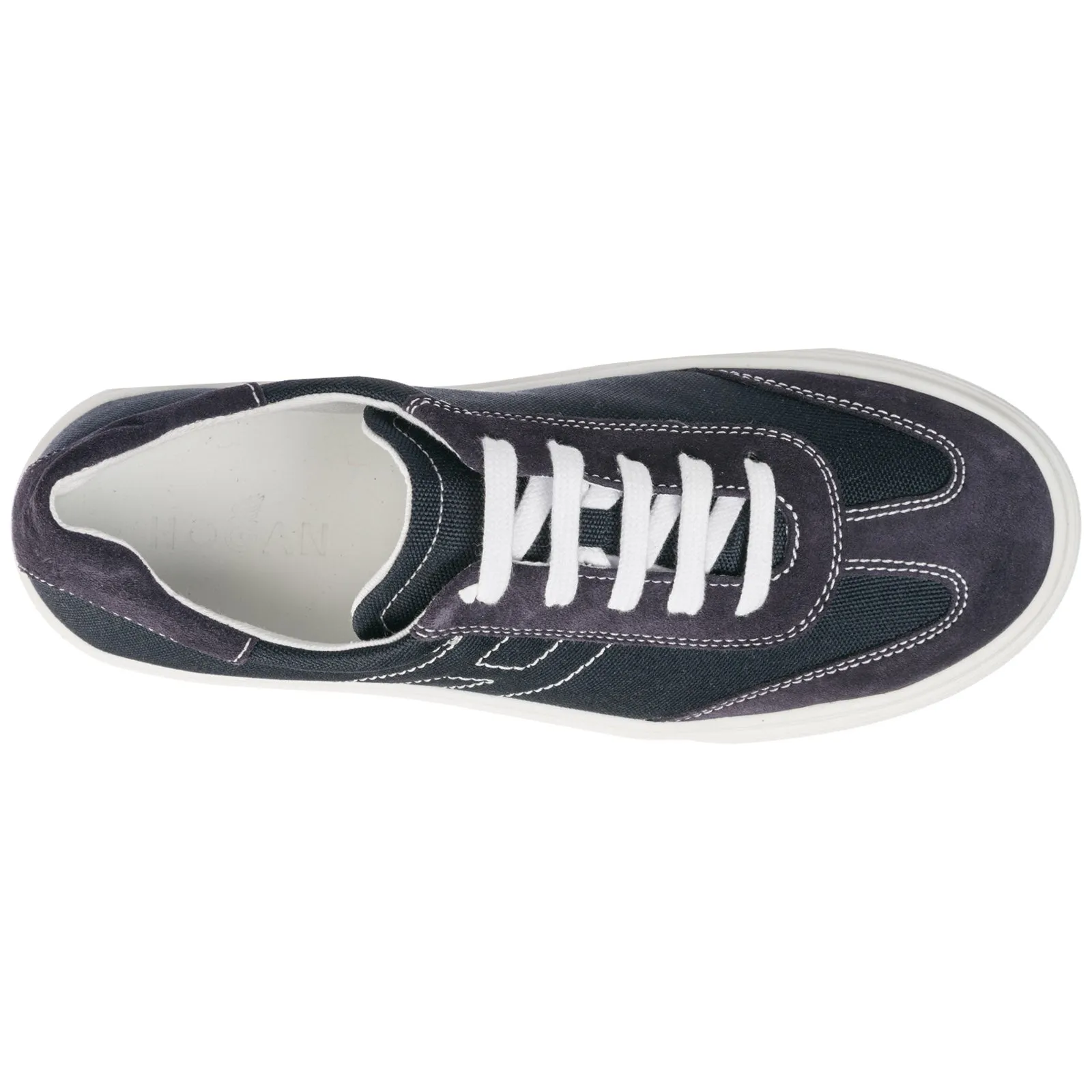 Hogan Kids Logo Stitched Sneakers