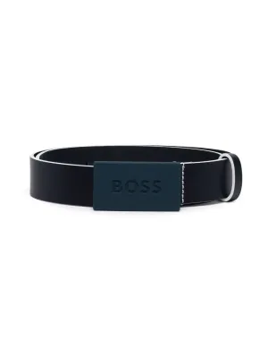 Hugo Boss Kids Logo Embossed Buckle Belt