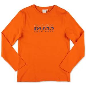 Hugo Boss Kids Logo Printed Long Sleeve T-Shirt
