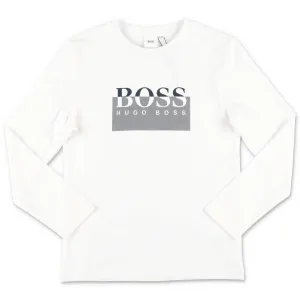 Hugo Boss Kids Logo Printed Long Sleeve T-Shirt