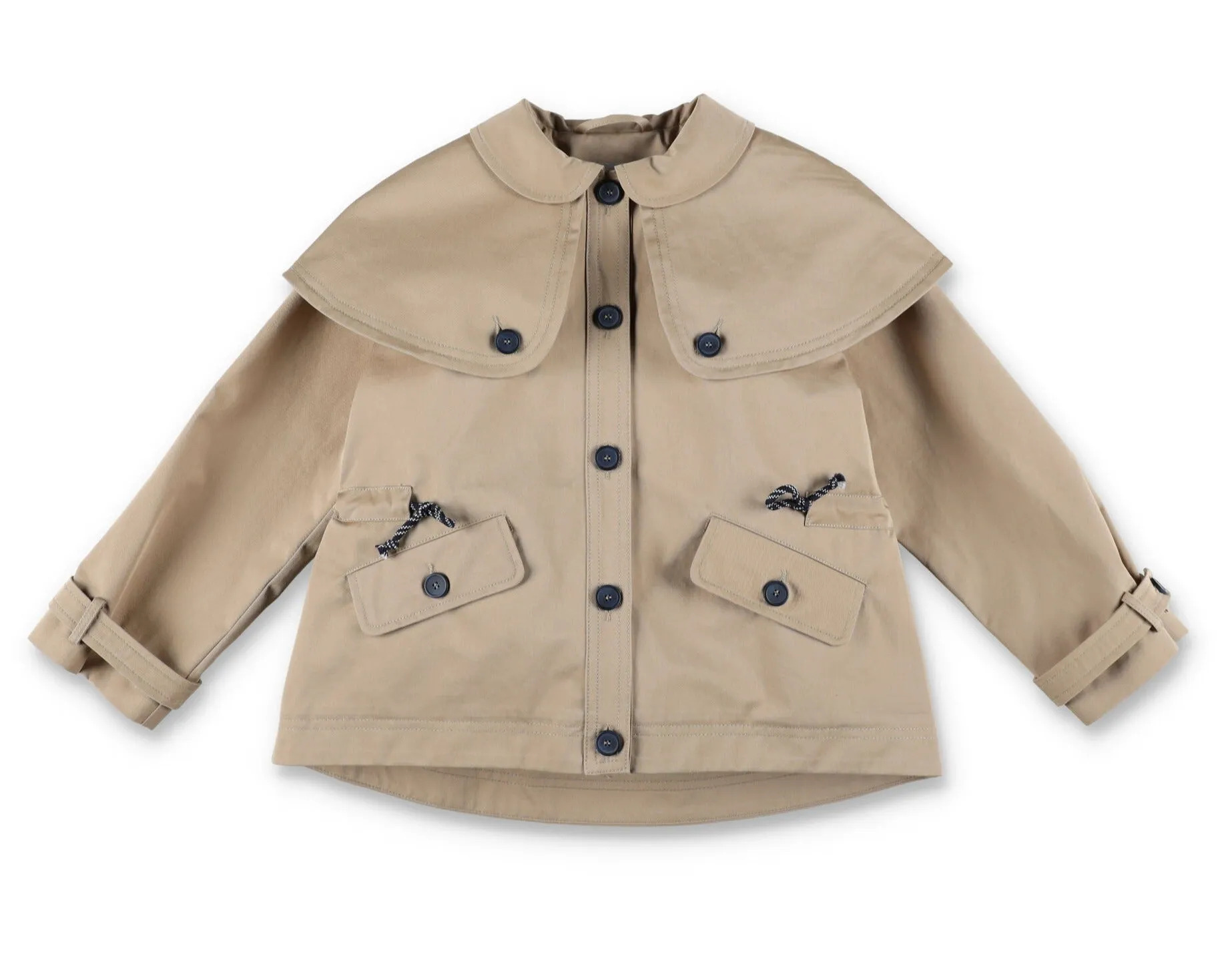 Il Gufo Buttoned Long Sleeved Trench Coat