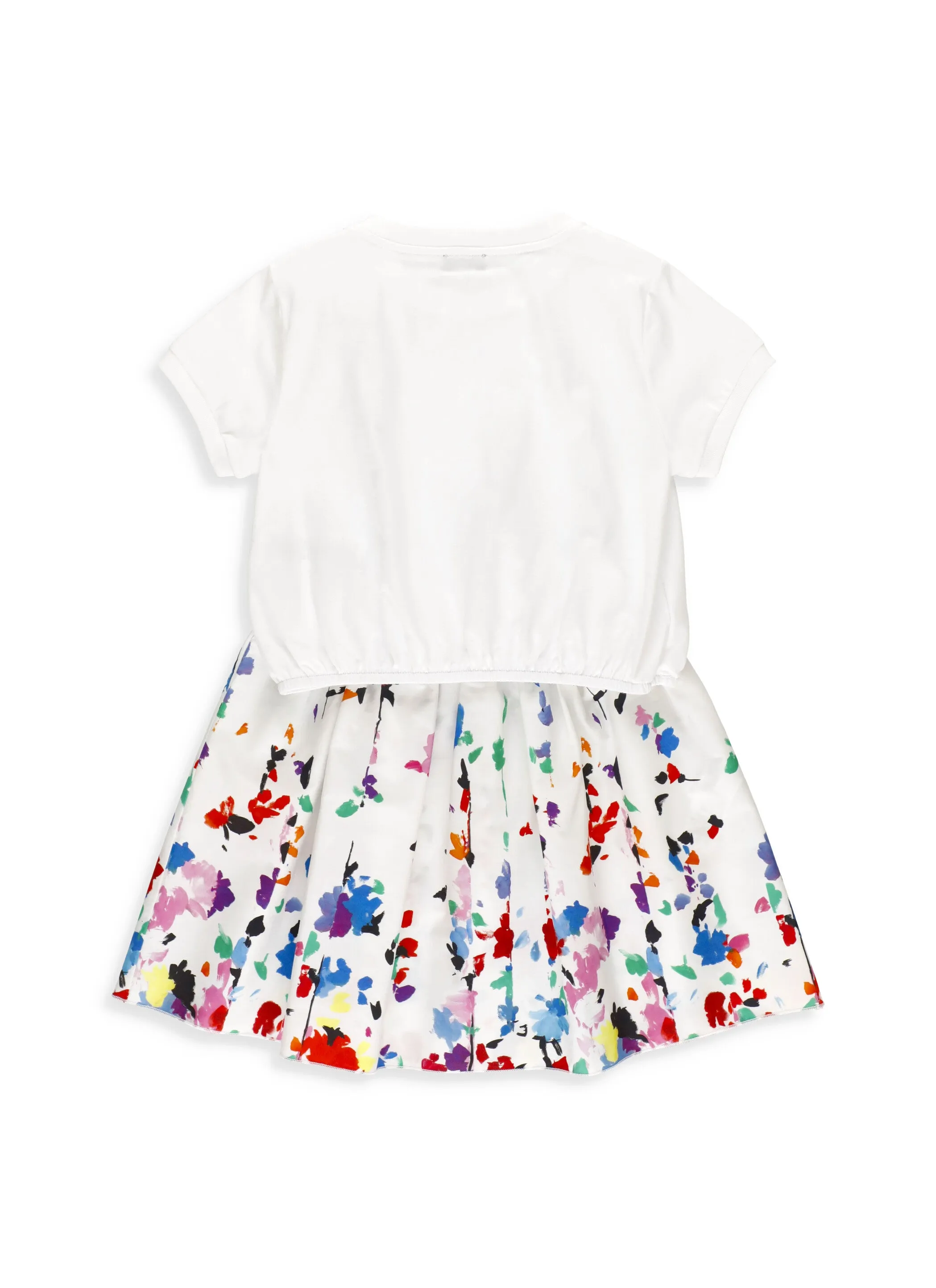 Il Gufo Floral Printed Short-Sleeved Playsuit