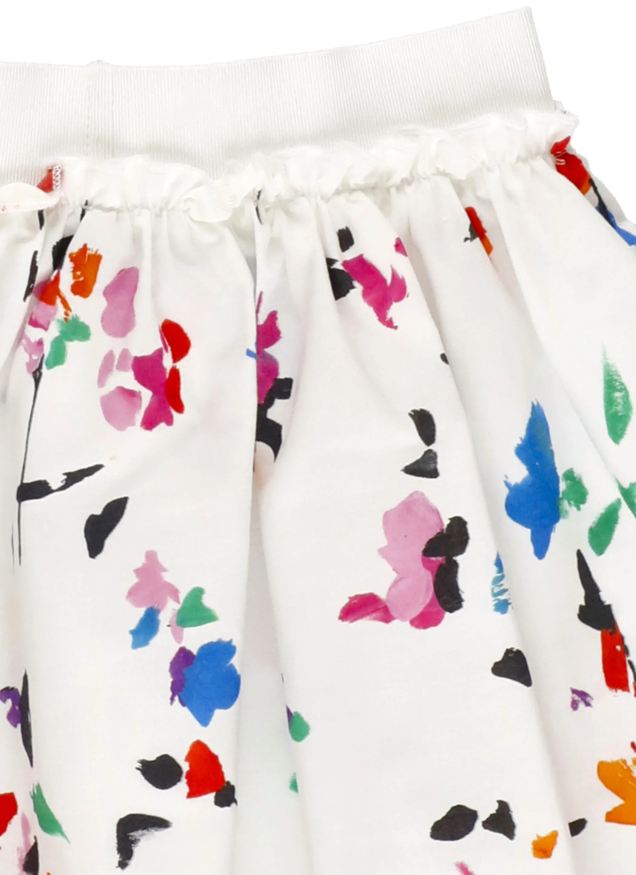 Il Gufo Floral Printed Short-Sleeved Playsuit