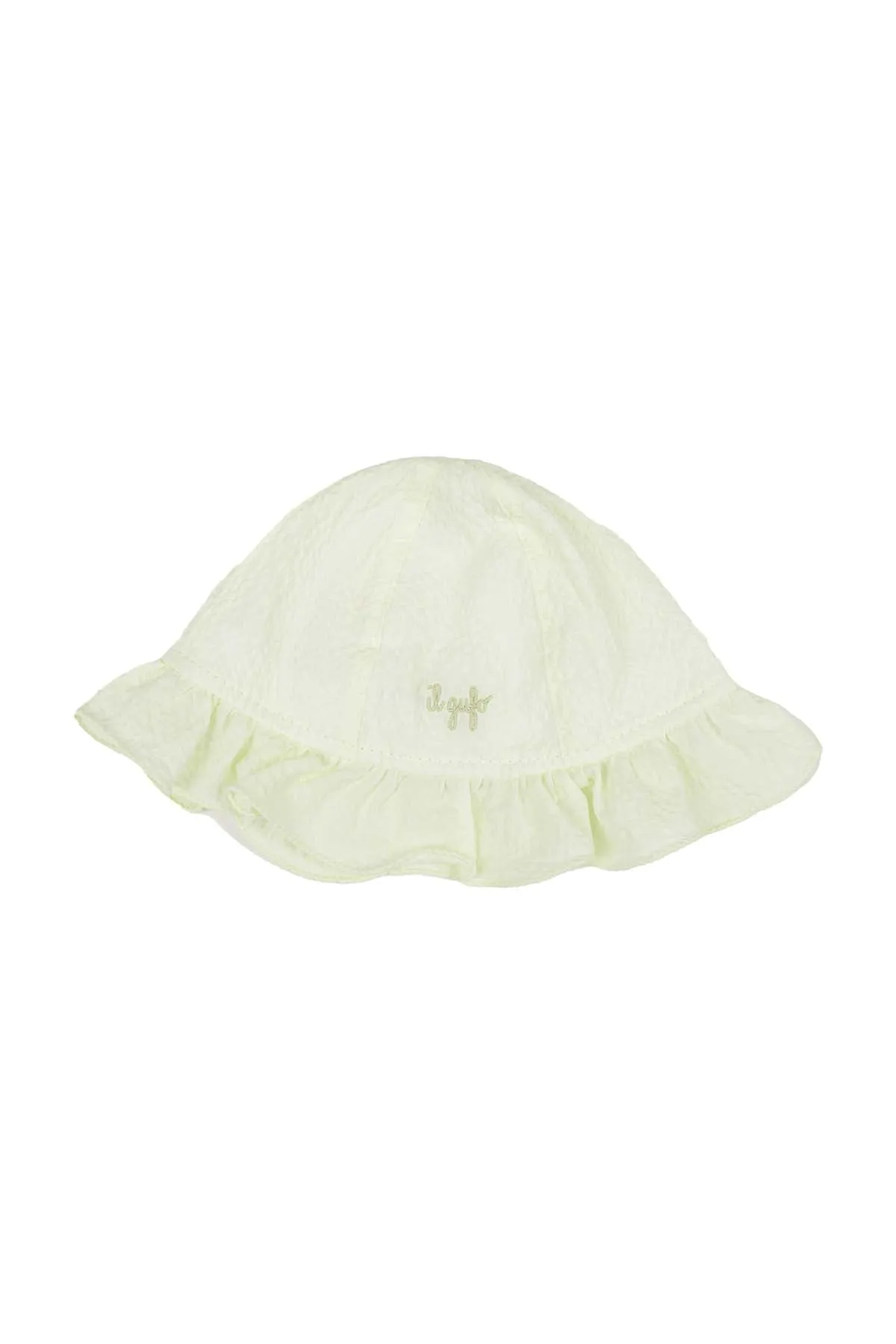 Il Gufo Logo Embroidered Scallop Edge Sun Hat