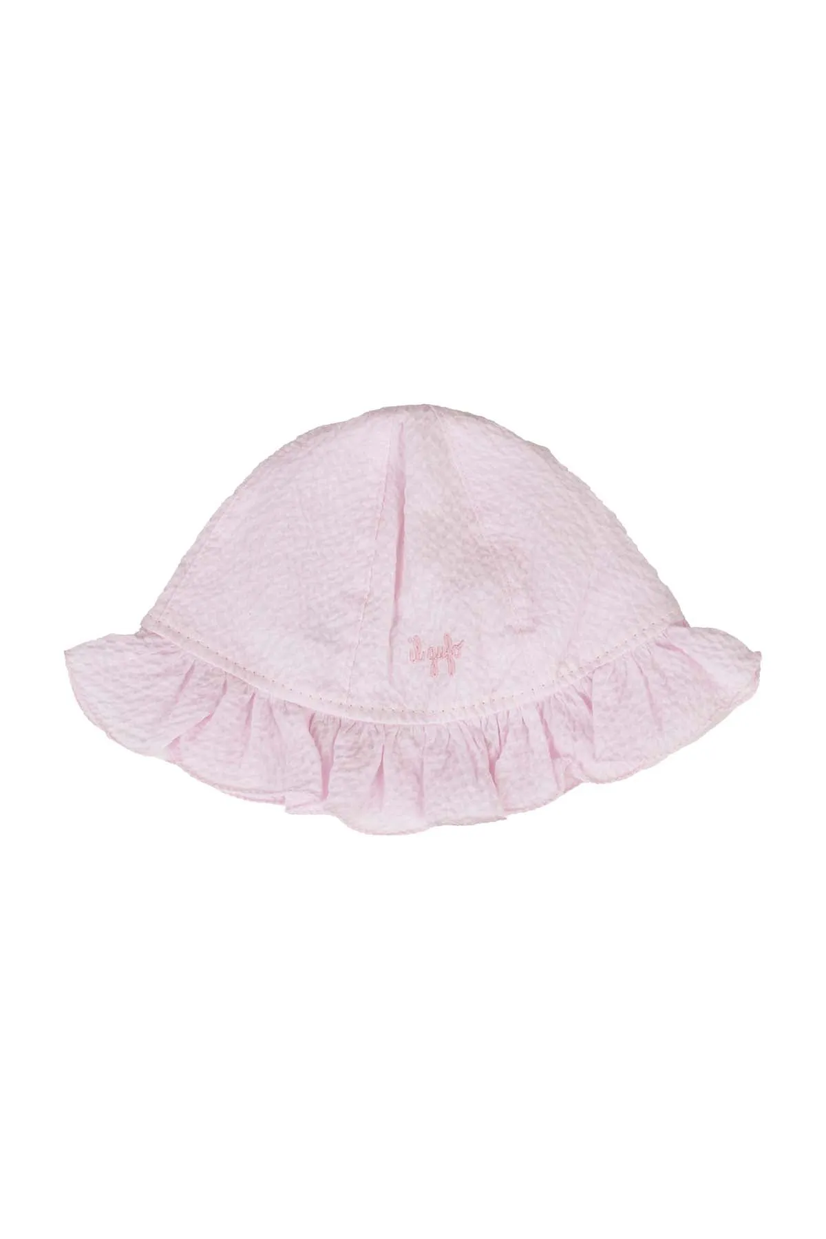 Il Gufo Logo Embroidered Scallop Edge Sun Hat