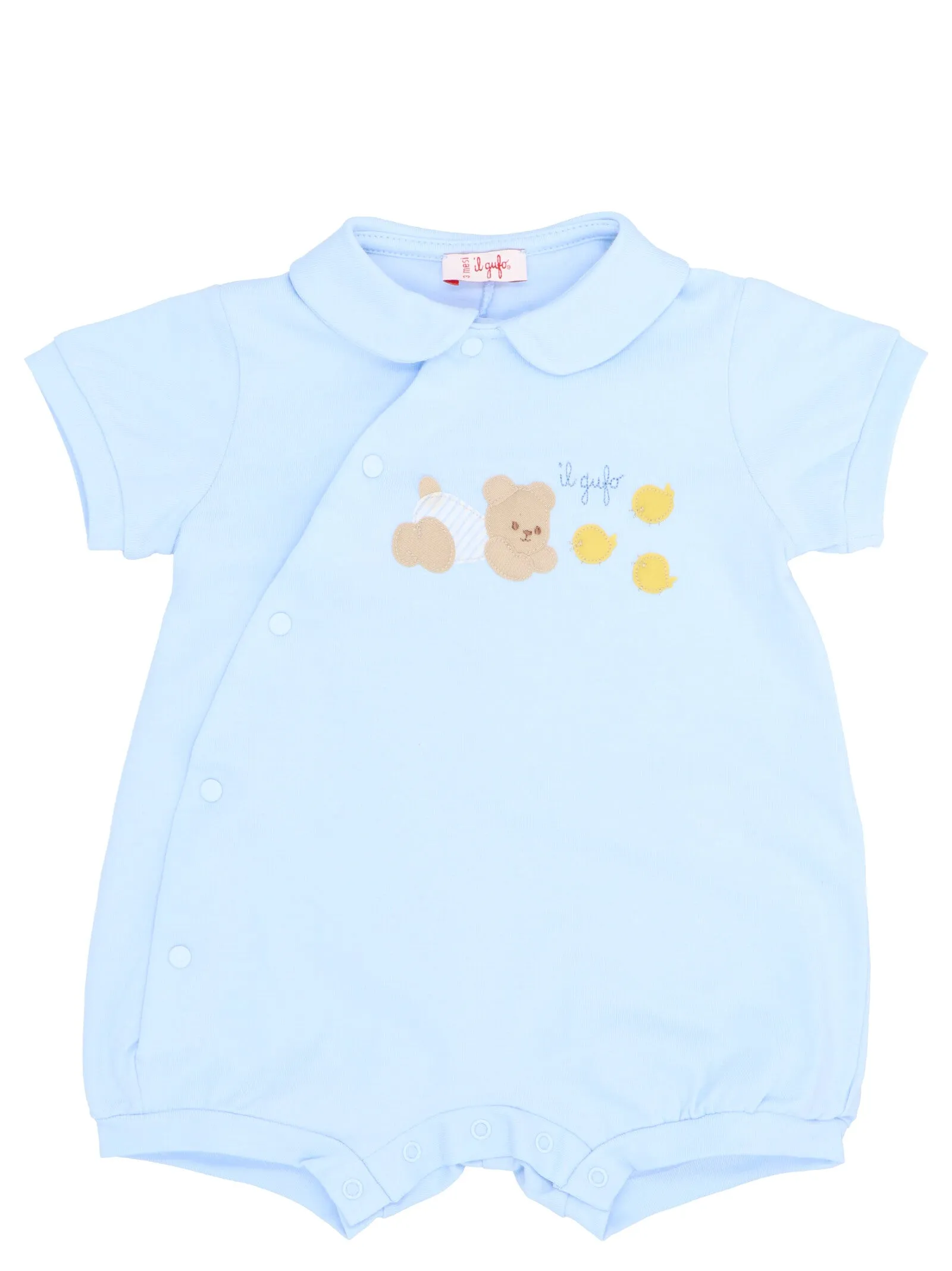 Il Gufo Logo Embroidered Short-Sleeved Shorties
