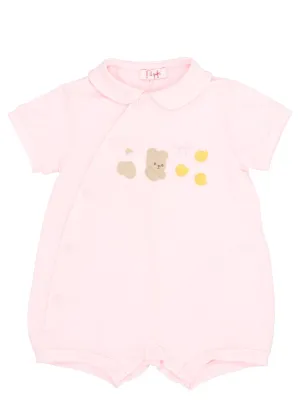 Il Gufo Logo Embroidered Short-Sleeved Shorties