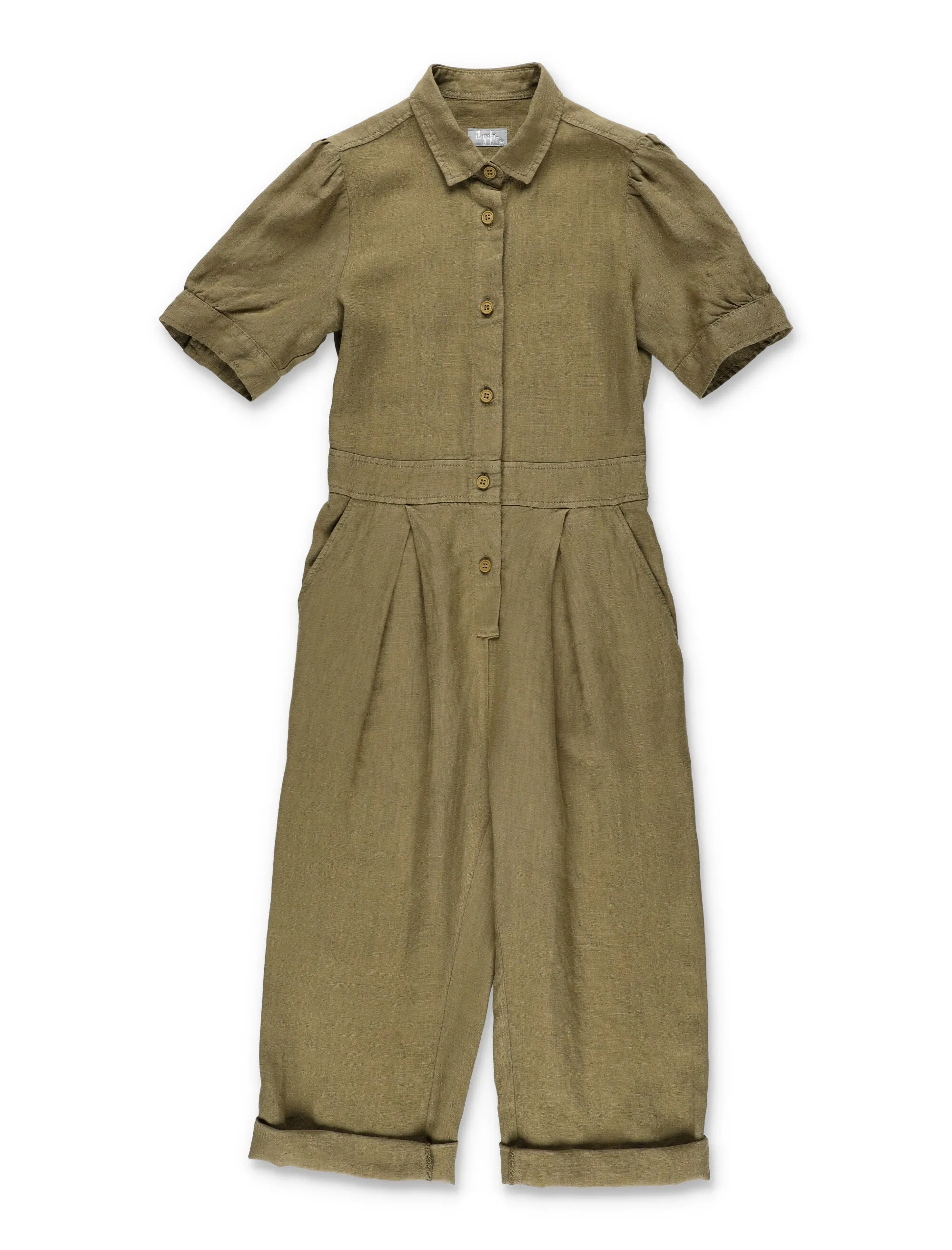 Il Gufo Pleated Short-Sleeved Jumpsuit