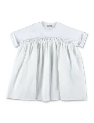 Il Gufo Short Sleeved Ruffle-Detailed T-Shirt