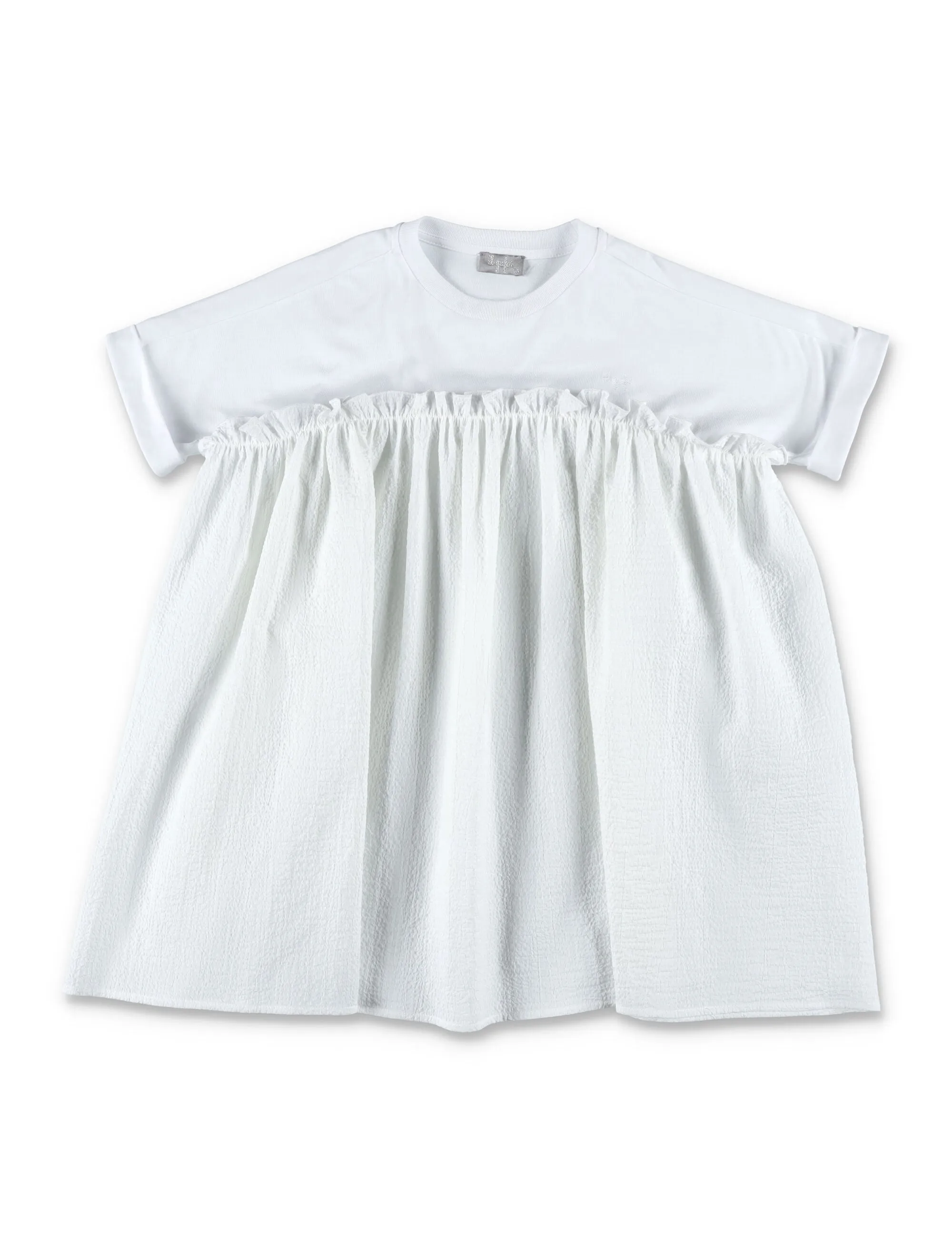 Il Gufo Short Sleeved Ruffle-Detailed T-Shirt