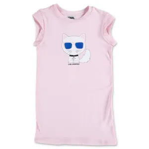 Karl Lagerfeld Kids Choupette Cat Printed Dress